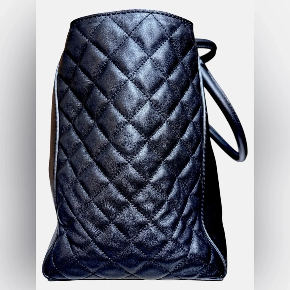 Michael Kors Collection Miranda Black Leather Tote Gold-tone Hardware